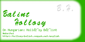 balint hollosy business card